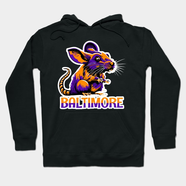 Baltimore Maryland Hoodie by Tezatoons